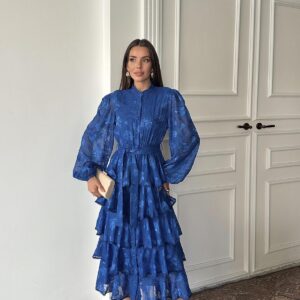 Wholesale Saks Walloon Striped Floor Coat Dress - Brand: Elisa - Women & Kids, Baby Clothes Wholesale - TheBS Women