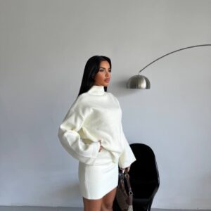 White Casual Elegant Set With Bodycon Mini Skirt - Brand: My Jest Fashion - Women & Kids, Baby Clothes Wholesale - TheBS Women