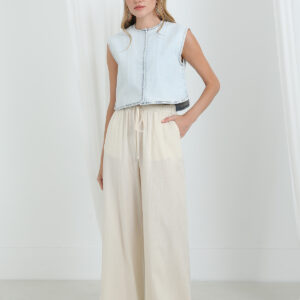 Palazzo Pants With Wide Leg And Drawstring - Brand: SOUL - Women & Kids, Baby Clothes Wholesale - TheBS Women