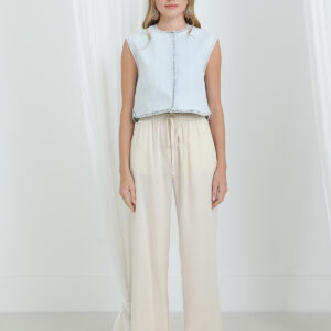 Palazzo Pants With Wide Leg And Drawstring - Brand: SOUL - Women & Kids, Baby Clothes Wholesale - TheBS Women