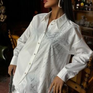 Moon Figured Stone Embroidered Poplin Shirt - Brand: Sobe Istanbul - Women & Kids, Baby Clothes Wholesale - TheBS Women