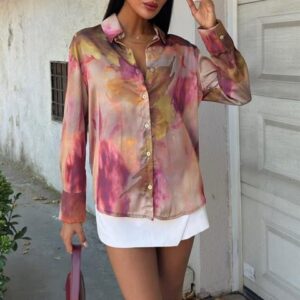 Batik Patterned Satin Shirt - Brand: Sobe Istanbul - Women & Kids, Baby Clothes Wholesale - TheBS Women