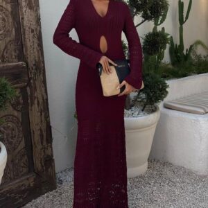 Belly Neckline Openwork Dress - Brand: Sobe Istanbul - Women & Kids, Baby Clothes Wholesale - TheBS Women