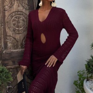 Belly Neckline Openwork Dress - Brand: Sobe Istanbul - Women & Kids, Baby Clothes Wholesale - TheBS Women