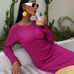 Openwork Detailed Crew Neck Knitwear Dress - Brand: Sobe Istanbul - Women & Kids, Baby Clothes Wholesale - TheBS Women