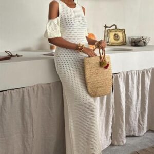 Shoulder Detailed Skirt Ruffle Sweater Dress - Brand: Sobe Istanbul - Women & Kids, Baby Clothes Wholesale - TheBS Women