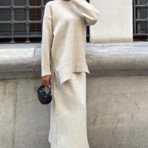 Beige Elegant Pencil Skirt Set - Brand: Sobe Istanbul - Women & Kids, Baby Clothes Wholesale - TheBS Women