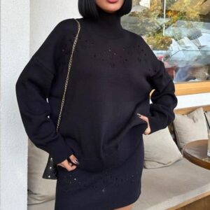 Set With Turtle Neck And Bodycon Mini Skirt - Brand: Sobe Istanbul - Women & Kids, Baby Clothes Wholesale - TheBS Women