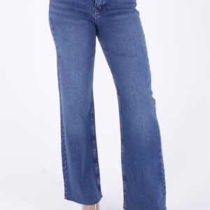 Decorative Pocket Detailed Wide Leg Palazzo Jeans - Brand: XLove - Women & Kids, Baby Clothes Wholesale - TheBS Women