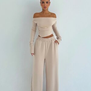 Elegant Casual Set With Palazzo Pants - Brand: EYYO ATELIER - Women & Kids, Baby Clothes Wholesale - TheBS Women