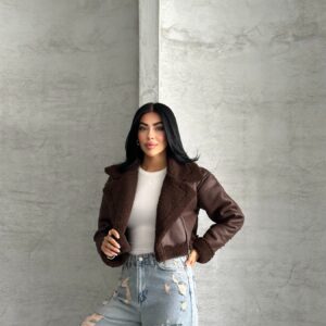 Aviator Jacket With Notched Collar - Brand: My Jest Fashion - Women & Kids, Baby Clothes Wholesale - TheBS Women