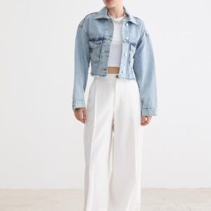 Blue Trucker Jacket With Oversized Fit - Brand: Levure - Women & Kids, Baby Clothes Wholesale - TheBS Women