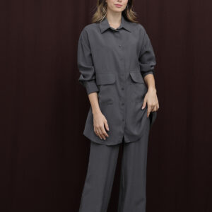 Grey Casual Streetwear Oversized Palazzo Set - Brand: Puane - Women & Kids, Baby Clothes Wholesale - TheBS Women