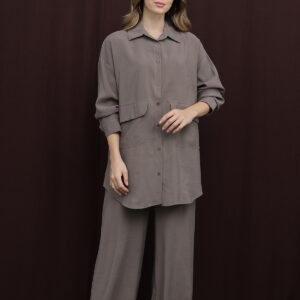 Brown Casual Oversized Palazzo Set - Brand: Puane - Women & Kids, Baby Clothes Wholesale - TheBS Women