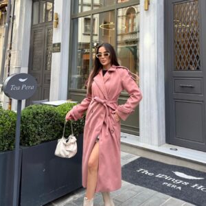 Elegant Double-Breasted Wrapover Coat - Brand: My Jest Fashion - Women & Kids, Baby Clothes Wholesale - TheBS Women