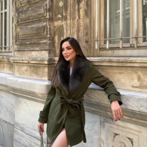 Green Elegant Single-Breasted Slim Fit Coat - Brand: My Jest Fashion - Women & Kids, Baby Clothes Wholesale - TheBS Women