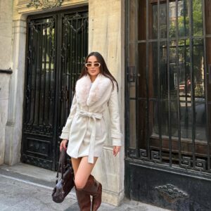 White Elegant Single-Breasted Coat - Brand: My Jest Fashion - Women & Kids, Baby Clothes Wholesale - TheBS Women