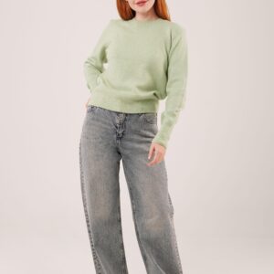 Sweater With Crew Neck And Long Sleeves - Brand: Lustrin - Women & Kids, Baby Clothes Wholesale - TheBS Women