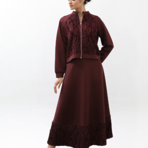 Claret Red Elegant A-Line Maxi Skirt - Brand: Puane - Women & Kids, Baby Clothes Wholesale - TheBS Women