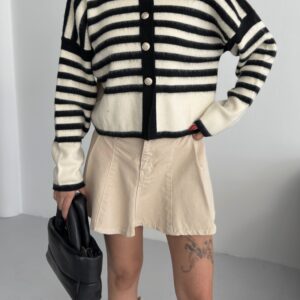 Striped Casual Cardigan With Button Closure - Brand: My Fashion - Women & Kids, Baby Clothes Wholesale - TheBS Women