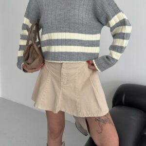 Casual Sweater With Striped Pattern - Brand: My Fashion - Women & Kids, Baby Clothes Wholesale - TheBS Women