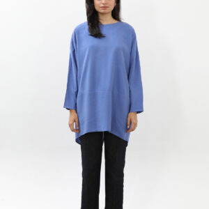 Blue Modest Plus Size Tunic With Round Neck - Brand: Puane - Women & Kids, Baby Clothes Wholesale - TheBS Women