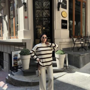 Beige Oversized Fit Suit With Palazzo Pants - Brand: My Fashion - Women & Kids, Baby Clothes Wholesale - TheBS Women