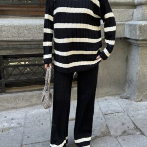 Oversized Fit Striped Palazzo Suit - Brand: My Fashion - Women & Kids, Baby Clothes Wholesale - TheBS Women