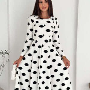Polka Dot Fit And Flare Dress - Brand: Mode Roy - Women & Kids, Baby Clothes Wholesale - TheBS Women