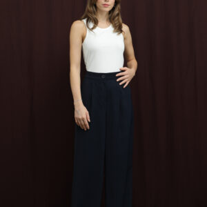 NavyPalazzo Pants High Waist Wide Leg - Brand: Puane - Women & Kids, Baby Clothes Wholesale - TheBS Women