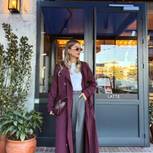 Claret Red Trenchcoat - Brand: Cream Rouge - Women & Kids, Baby Clothes Wholesale - TheBS Women