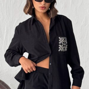 Polo Neck Long Sleeve Shirt - Brand: Topshow - Women & Kids, Baby Clothes Wholesale - TheBS Women