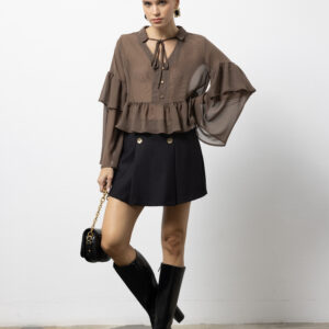 A-Line Mini Skirt With Flap Pocket - Brand: Cream Rouge - Women & Kids, Baby Clothes Wholesale - TheBS Women