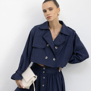 Double-Breasted Crop Coat - Brand: Cream Rouge - Women & Kids, Baby Clothes Wholesale - TheBS Women