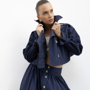 Double-Breasted Crop Coat - Brand: Cream Rouge - Women & Kids, Baby Clothes Wholesale - TheBS Women