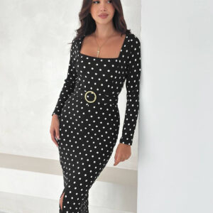 ElegantPolka Dot Sheath Dress - Brand: Mode Roy - Women & Kids, Baby Clothes Wholesale - TheBS Women