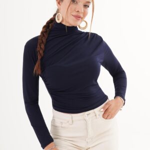 Blouse With High Neck And Slim Fit - Brand: Lustrin - Women & Kids, Baby Clothes Wholesale - TheBS Women