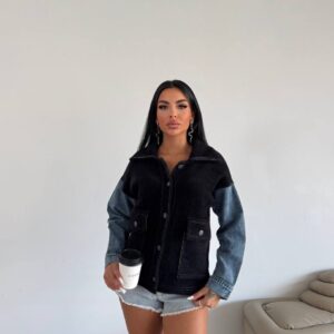 Casual Vintage Color Block Overshirt Jacket - Brand: My Jest Fashion - Women & Kids, Baby Clothes Wholesale - TheBS Women