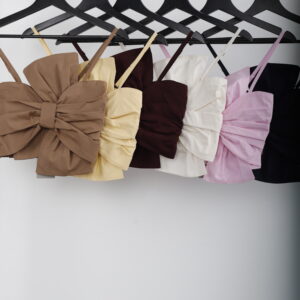 Beige Crop Top With Cap Sleeve Fitted Design - Brand: Cream Rouge - Women & Kids, Baby Clothes Wholesale - TheBS Women