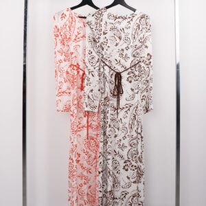 Elegant White Sheath Dress With Paisley Pattern - Brand: Cream Rouge - Women & Kids, Baby Clothes Wholesale - TheBS Women