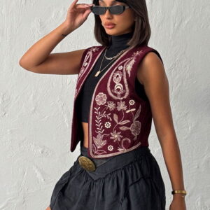 Ethnic Paisley Regular Fit Vest - Brand: Topshow - Women & Kids, Baby Clothes Wholesale - TheBS Women