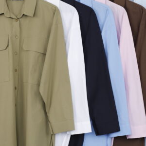 Khaki Casual Modest Buttoned Shirt - Brand: Cream Rouge - Women & Kids, Baby Clothes Wholesale - TheBS Women