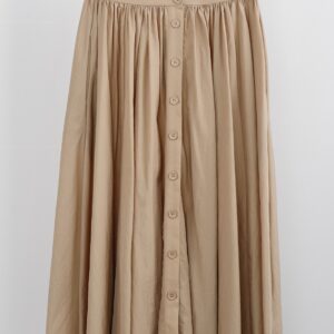 A-Line Maxi Skirt With Buttoned Closure - Brand: Cream Rouge - Women & Kids, Baby Clothes Wholesale - TheBS Women