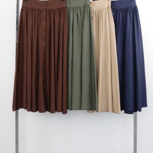 A-Line Maxi Skirt With Buttoned Closure - Brand: Cream Rouge - Women & Kids, Baby Clothes Wholesale - TheBS Women