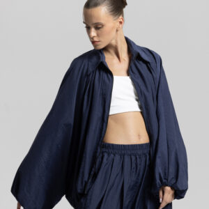 Navy Blue Sporty Oversized Shacket Coat - Brand: Cream Rouge - Women & Kids, Baby Clothes Wholesale - TheBS Women