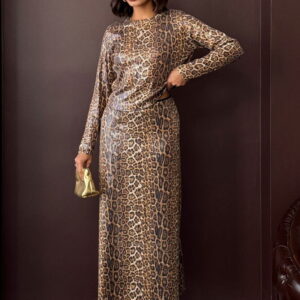 Leopard Print Slim Fit Long Sleeve Blouse - Brand: Topshow - Women & Kids, Baby Clothes Wholesale - TheBS Women