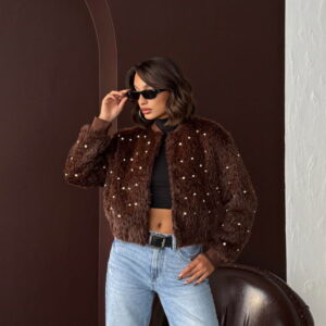 Oversized Bomber Jacket With Buttoned Closure - Brand: Topshow - Women & Kids, Baby Clothes Wholesale - TheBS Women