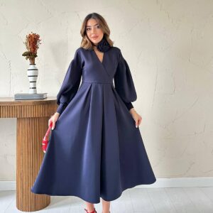 Rose Detailed Scuba Dress - Brand: Elisa - Women & Kids, Baby Clothes Wholesale - TheBS Women