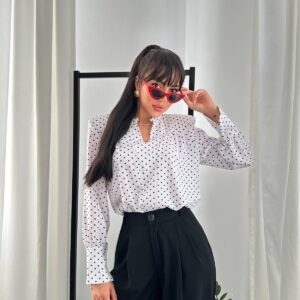 Polka Dot Elegant Blouse - Brand: Elisa - Women & Kids, Baby Clothes Wholesale - TheBS Women