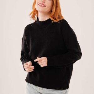 Casual Sweater With High Neck And Oversized Fit - Brand: Lustrin - Women & Kids, Baby Clothes Wholesale - TheBS Women